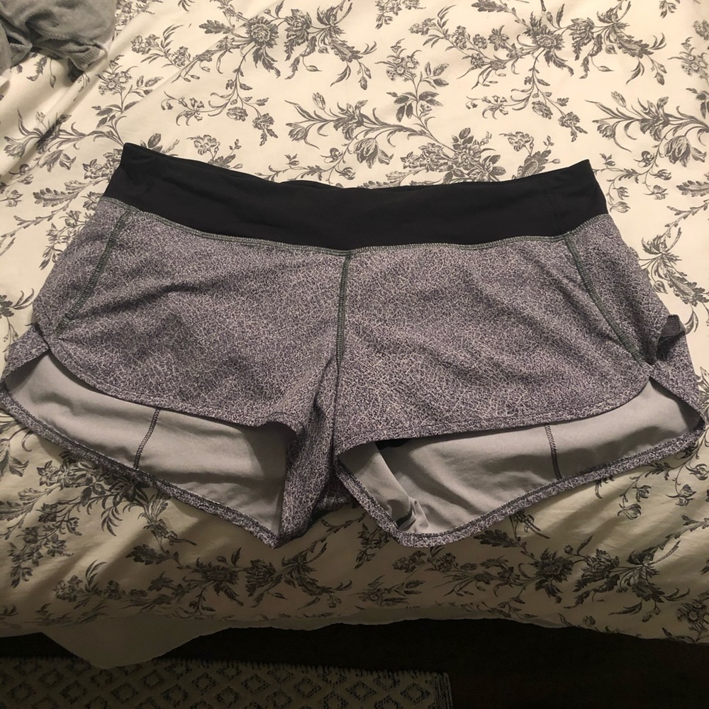 Lululemon speed shorts Size 10 2” inseam GRAY